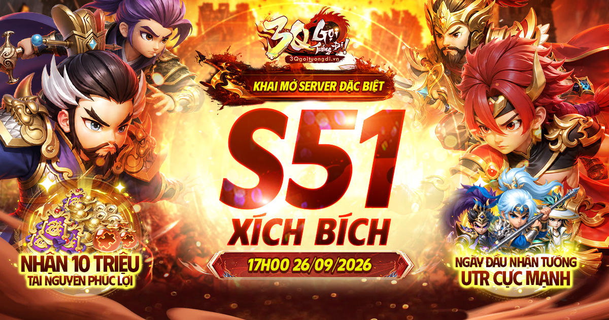 09:00 ngày 26/09 khai mở máy chủ Server Đặc Biệt S50 Quan Độ